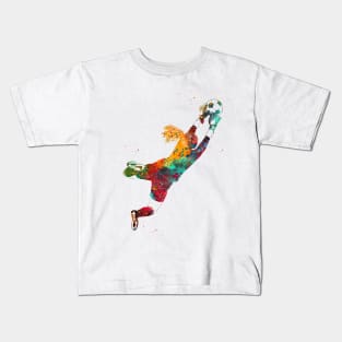 Soccer Player Girl Goalie Kids T-Shirt